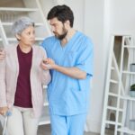 Doctor caring for his senior patient